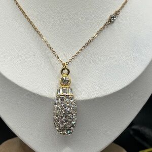 Vintage Sparkly CZ pendant necklace